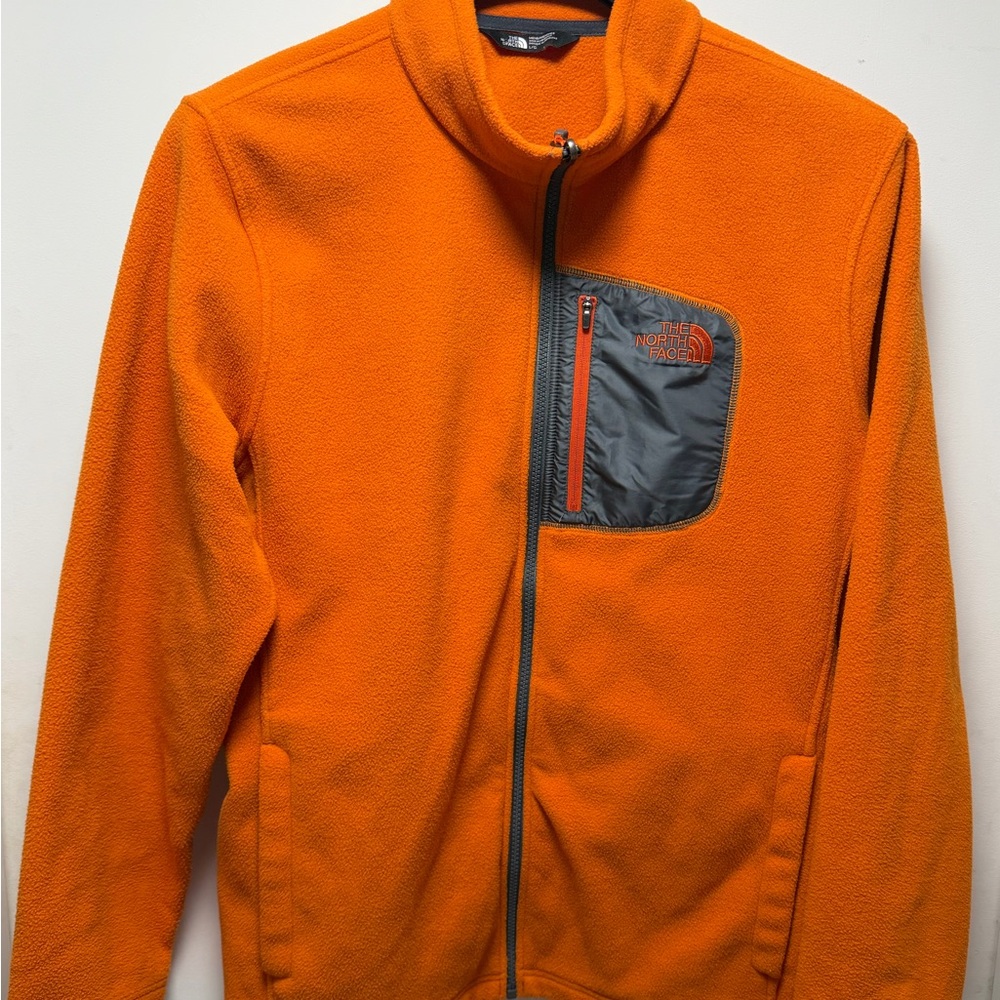 The North Face Orange and Gray Fleece Jacket